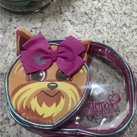 JoJo Siwa Pink and Brown Dog Face Bag - Picture 1 of 4